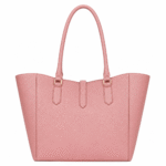BagCove Robinson Pebbled Leather Tote Handbag - Dusty Pink - Image 2