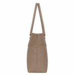 BagCove Robinson Pebbled Leather Tote Handbag - Greige - Image 4