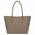 BagCove Robinson Pebbled Leather Tote Handbag - Taupe - Image 2