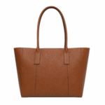 BagCove Robinson Pebbled Leather Tote Handbag - Brown