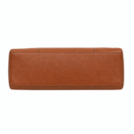 BagCove Robinson Pebbled Leather Tote Handbag - Brown - Image 4